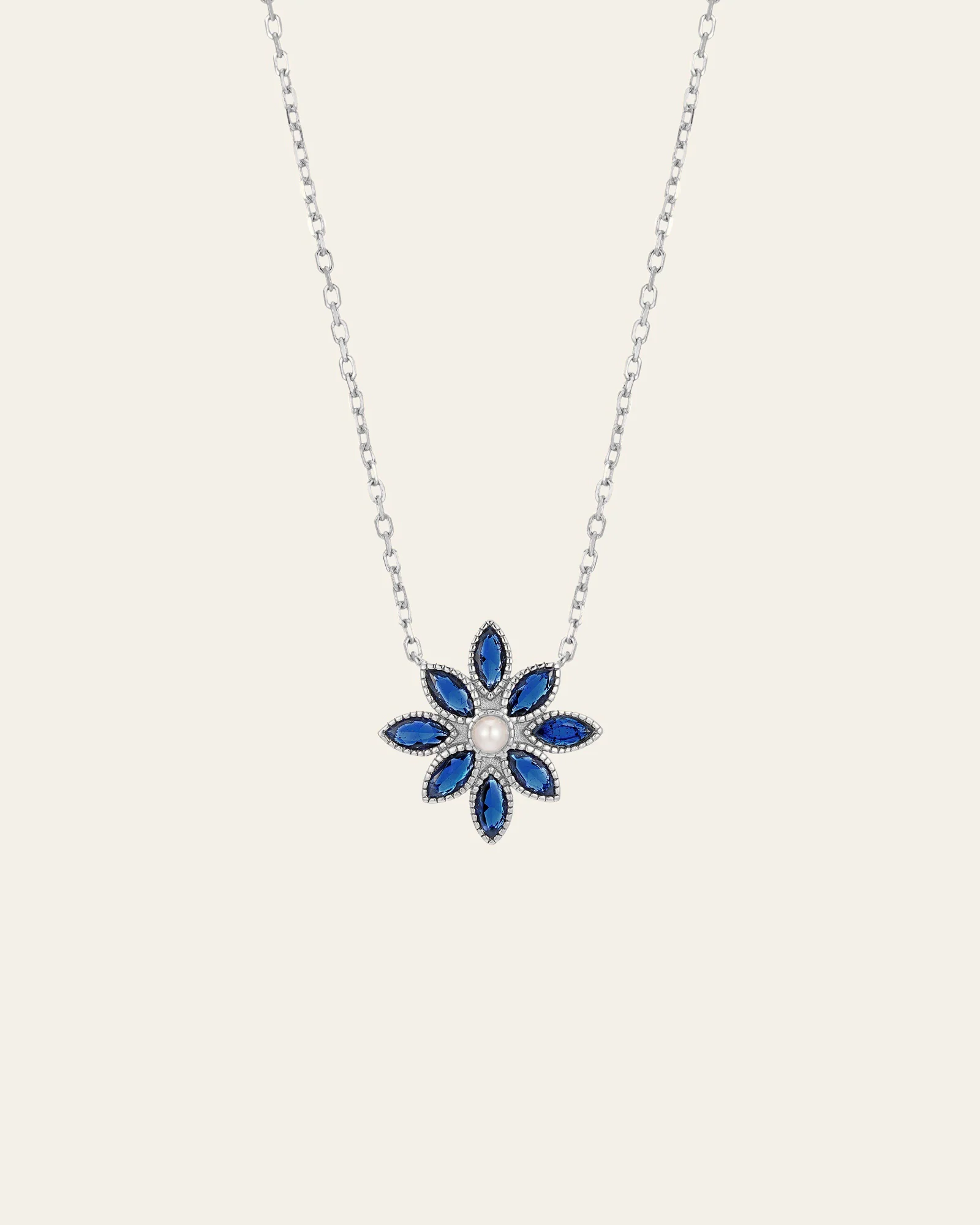 Cámellia Sapphire Pearl Necklace - Image 13