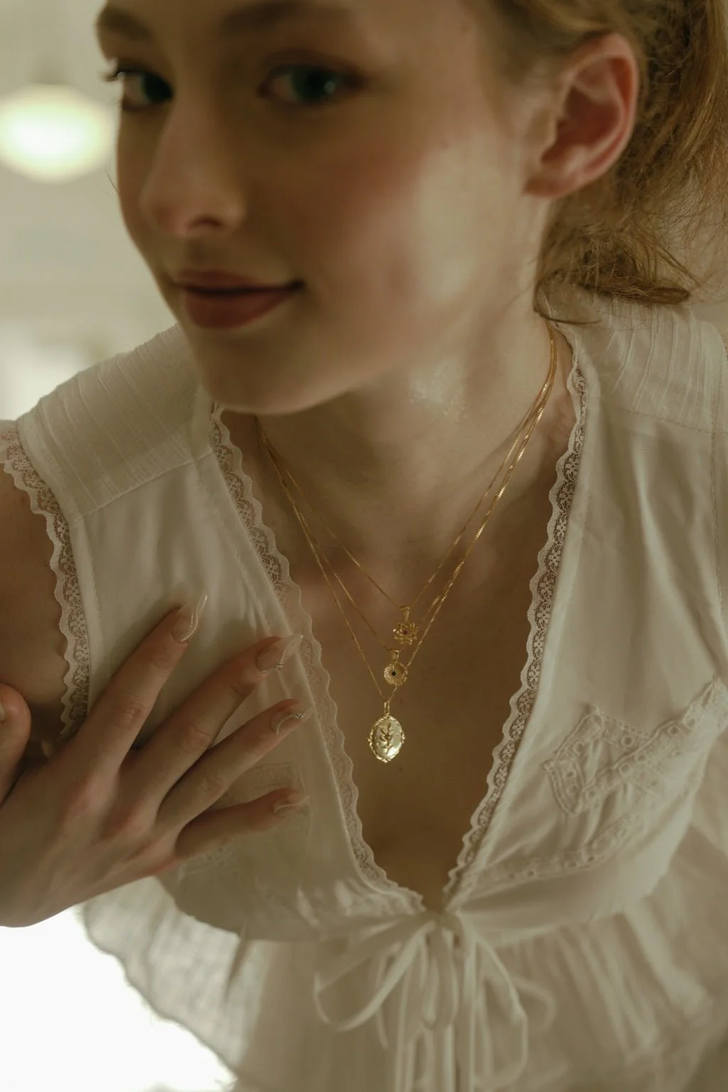 Elsa Lotus Ruby Necklace - Image 3